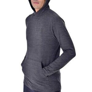 NEW Spyder Hoodie Shirt Mens Gray ProWeb Stretch Performance Active Small
